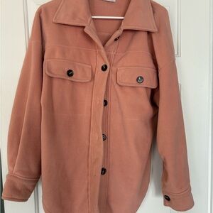 Women's Pink Button-Up Jacket